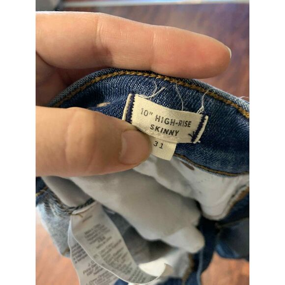 Madewell 10" Lightwash High Rise Skinny Jeans, size 31 - Picture 4 of 6